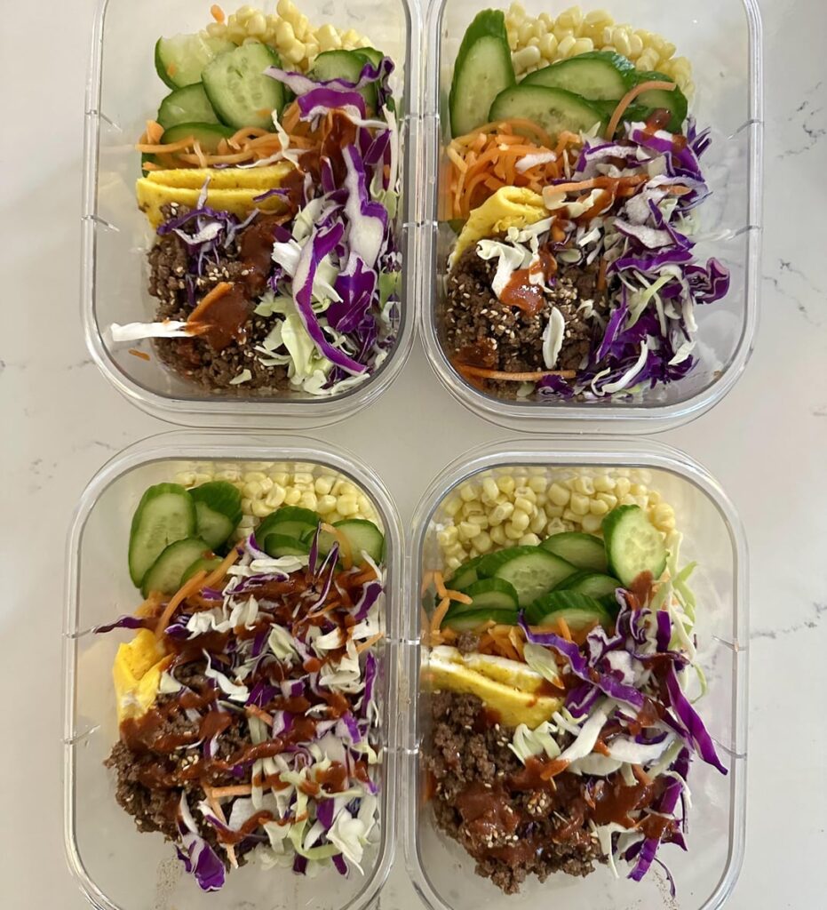 Meal prep inception (prepped today’s dinner so I could prep these KBBQ bowls for lunch)