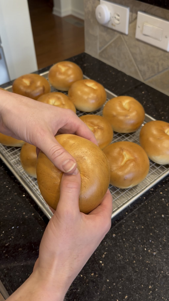Fresh bagels I made this morning