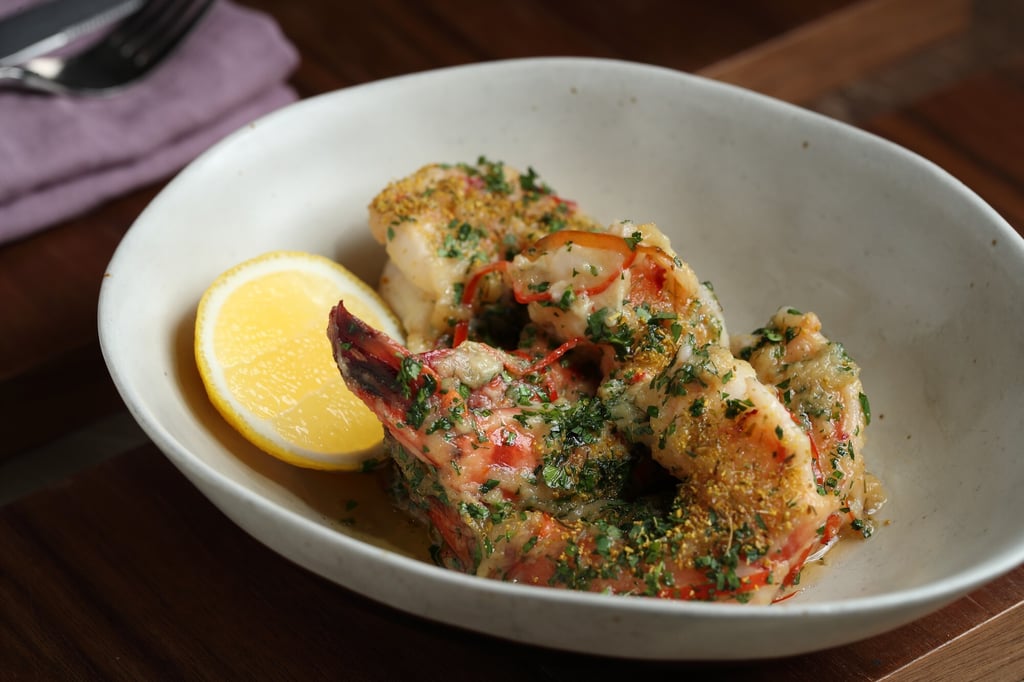 Garlic Prawns at Bedu in Jong Kong. Photo: Alex Chan