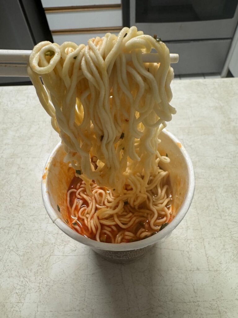 A-Sha Hot Ones smoky chili instant ramen