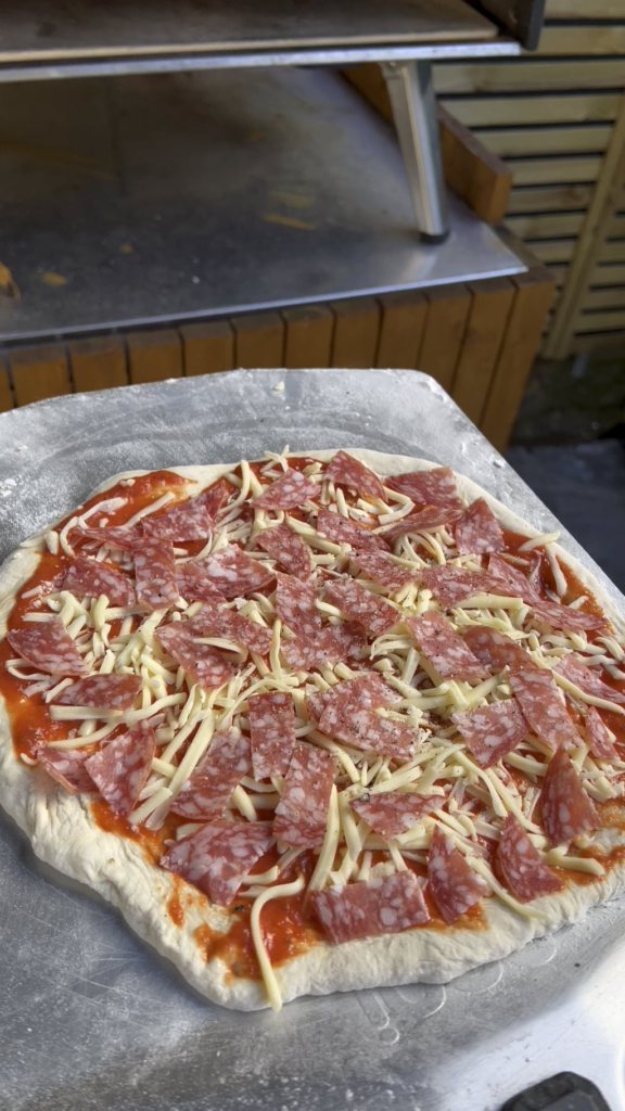 Puffy pizza (it deflates a bit soon after)