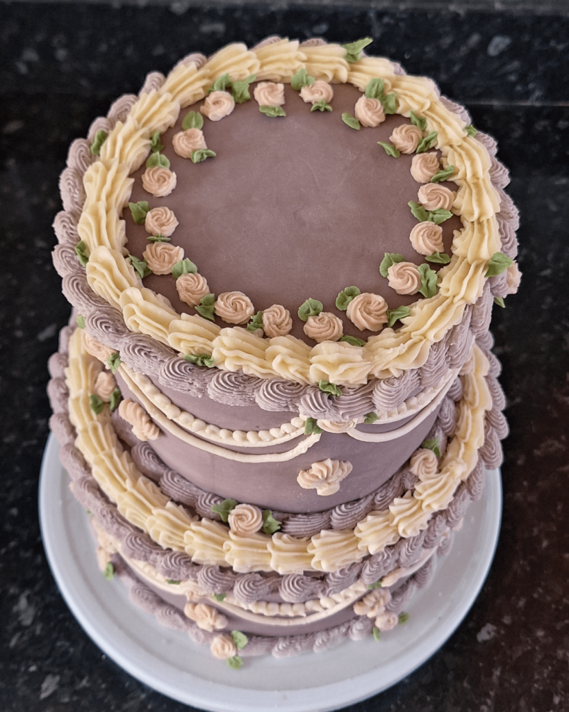 My first try at a vintage style birthday cake