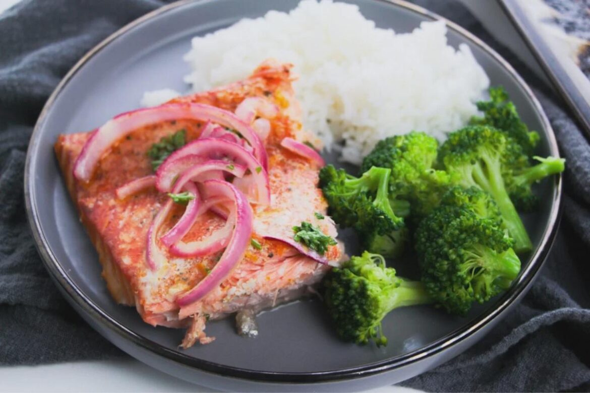 Baked Citrus Salmon With Herb And Lemon Drizzle