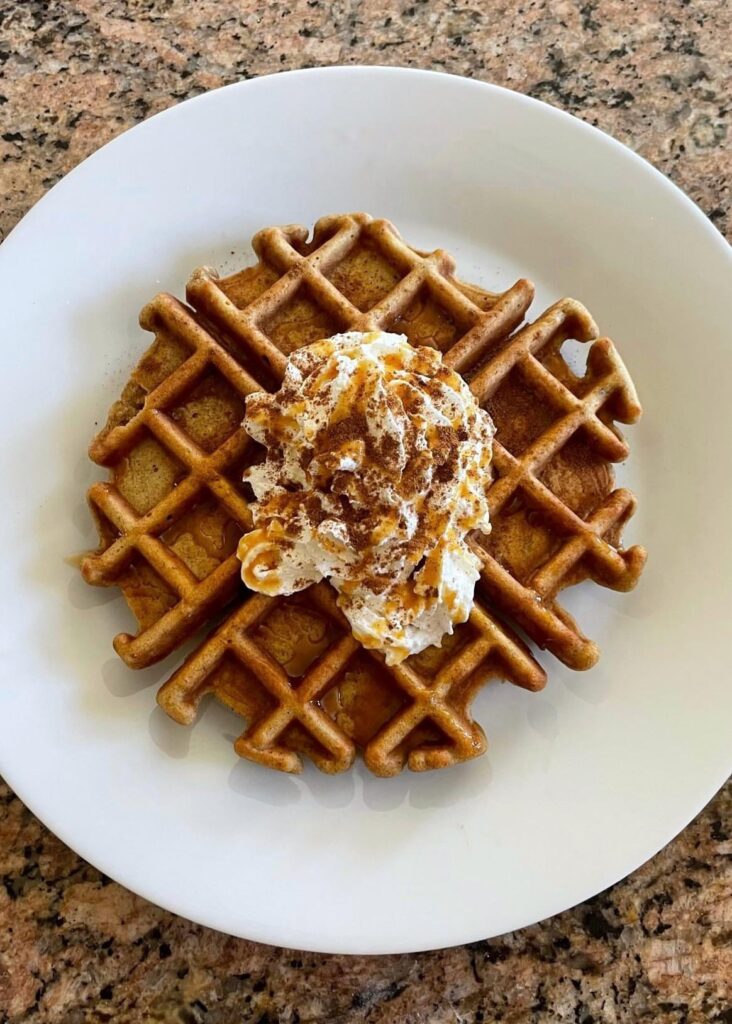 Pumpkin spice waffles