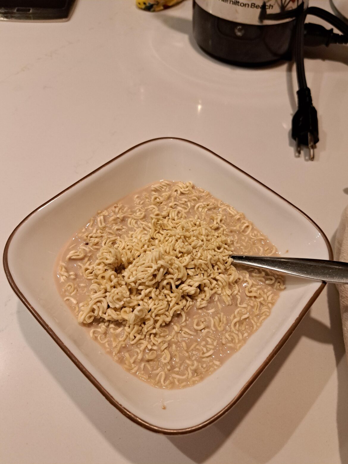 Mint chocolate ramen now before you say anything like I'm disgusting I have an explanation