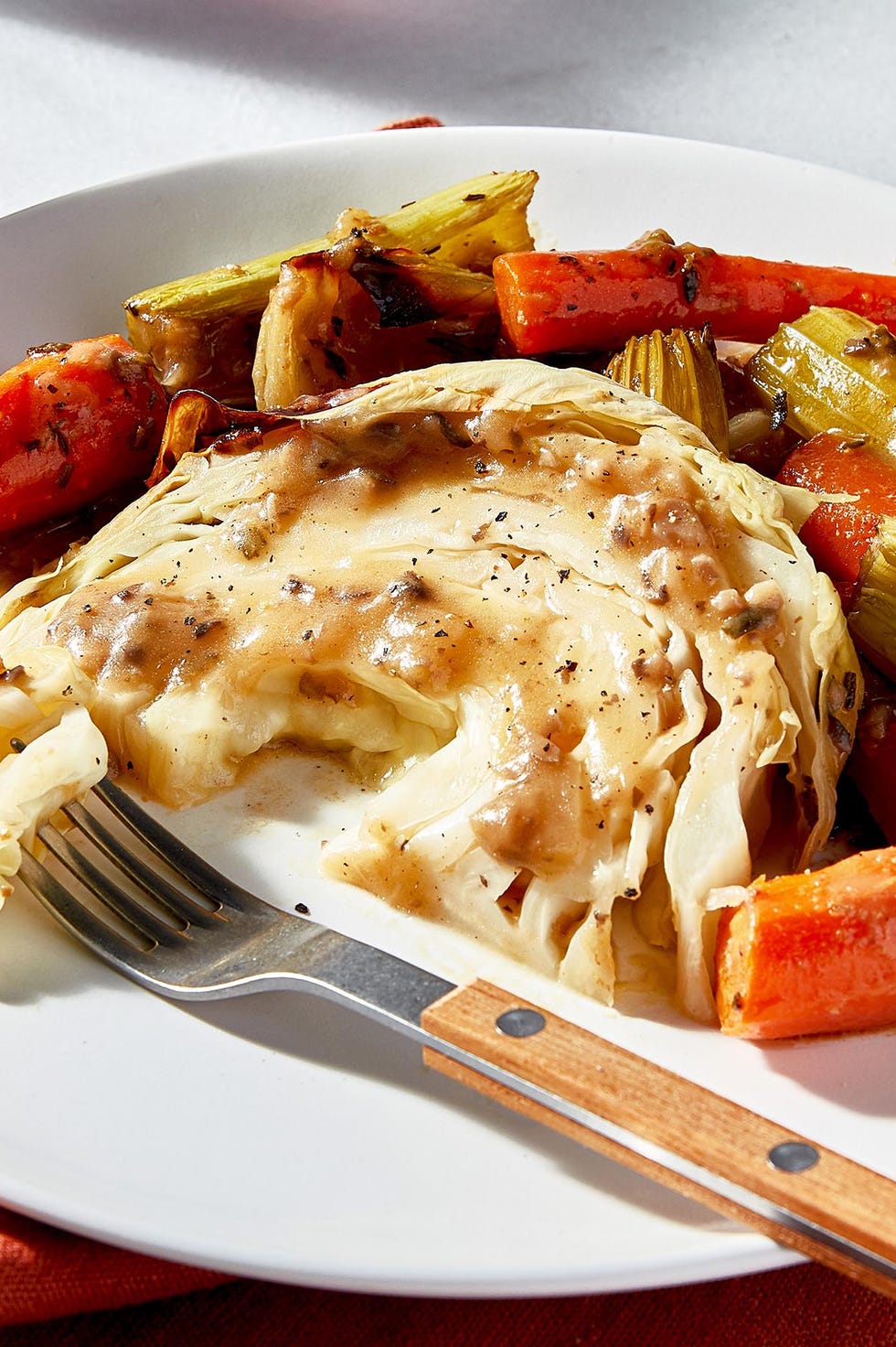 whole roasted cabbage