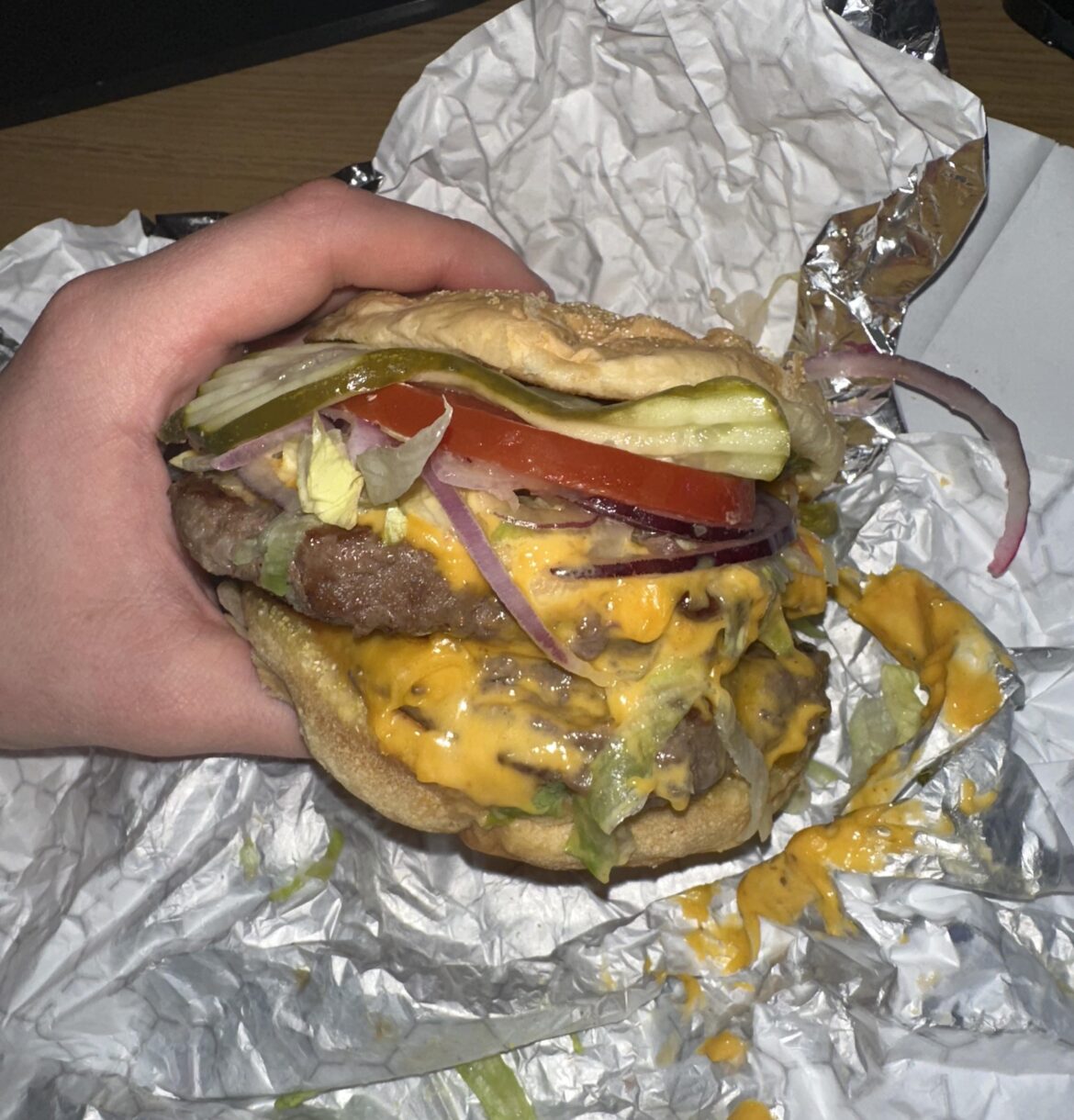 Another college dining hall burger