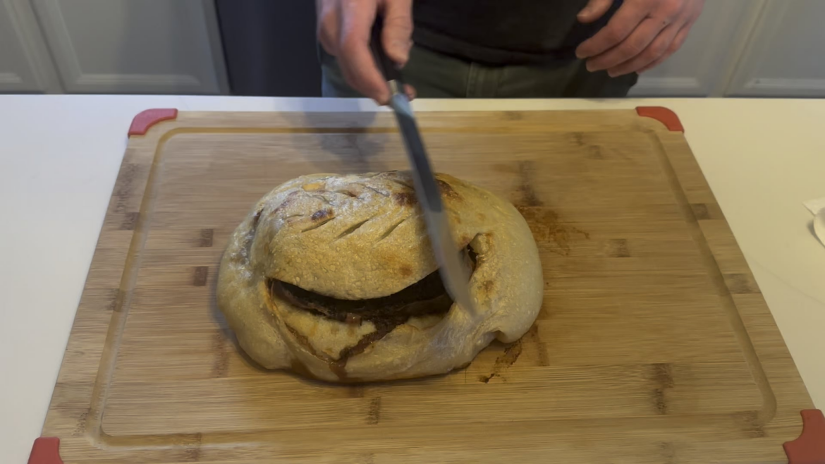 Beef Wellington sourdough. She may look a bit crazy, but she was so delicious.