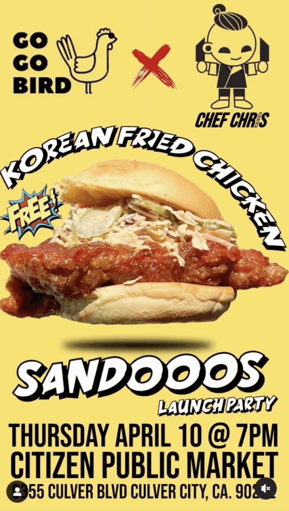 Free Korean Fried Chicken Sandwiches Tonight