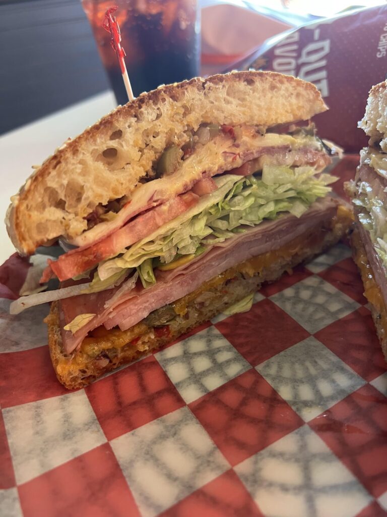 Muffuletta from “Nice Sandwich” in Milwaukee, WI.  Amazing.