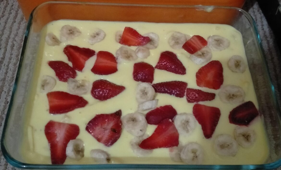 My daughter first dessert fruit custard rate plz