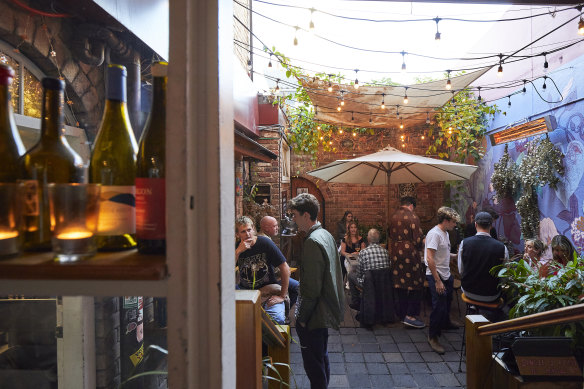 The courtyard of P&V Paddington has been transformed into L’Avant Cave. 