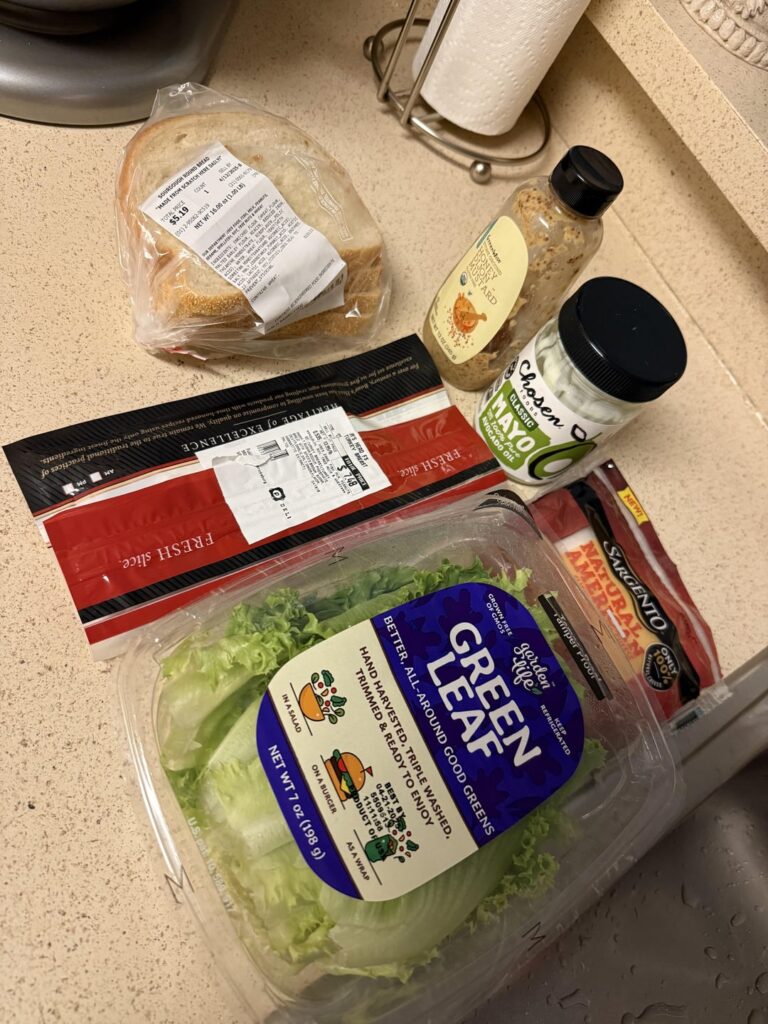 Jerk turkey, American cheese & green leaf lettuce on sourdough w/ mayonnaise & stone ground honey Dijon