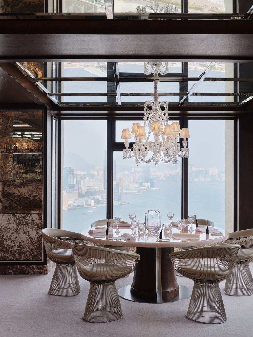 The interior of Cristal Room, overlooking Victoria Harbour in Hong Kong. Photo: Cristal Room by Anne-Sophie Pic The interior of Cristal Room, overlooking Victoria Harbour in Hong Kong. Photo: Cristal Room by Anne-Sophie Pic