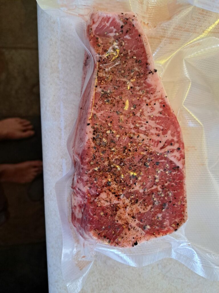 NY strip 137 f. Was better than a ribeye, was a very good $10 steak!