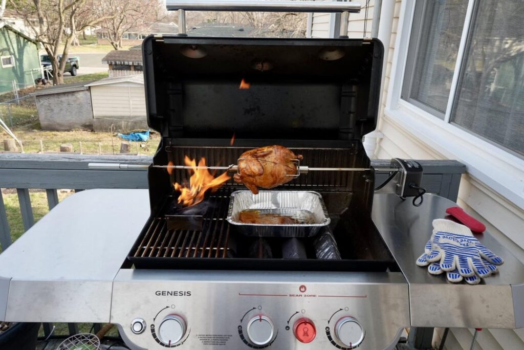 First time using the Weber rotisserie on my 325