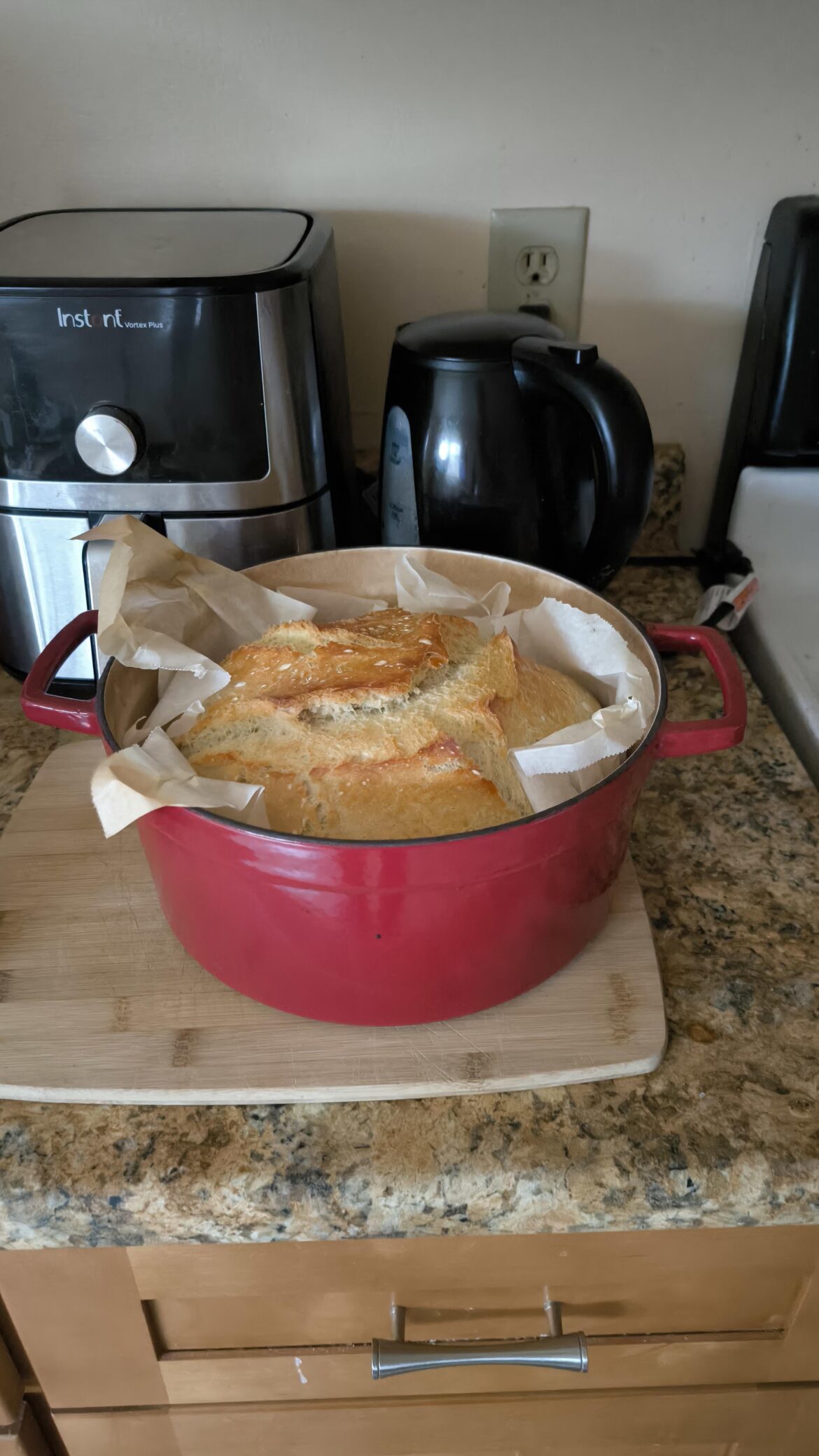 Learning to make bread.