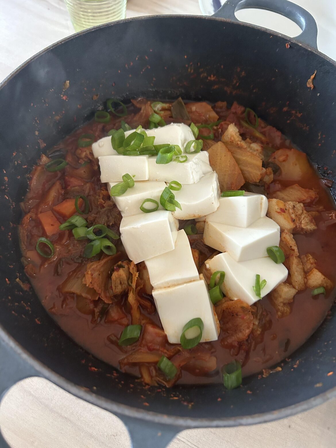 First time making kimchijiggae