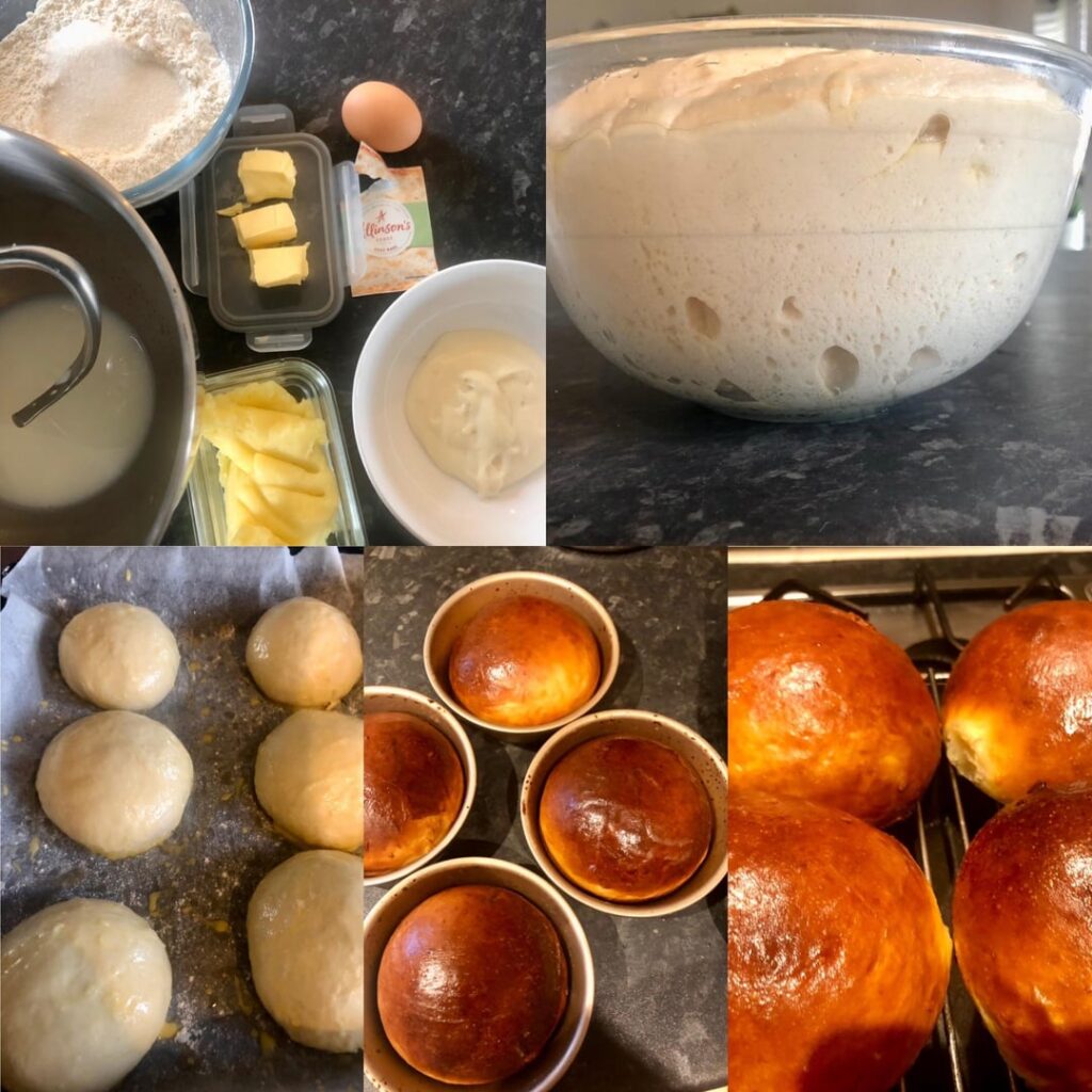 [homemade] potato buns and the burger that followed