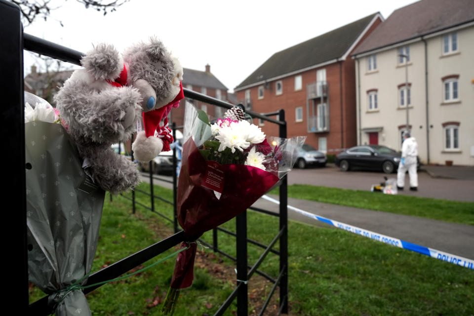 Two women, aged 38 and 24, died and a man and a teenage boy suffered serious injuries in a suspected stabbing in Bletchley, Milton Keynes, on Christmas Day. (PA)