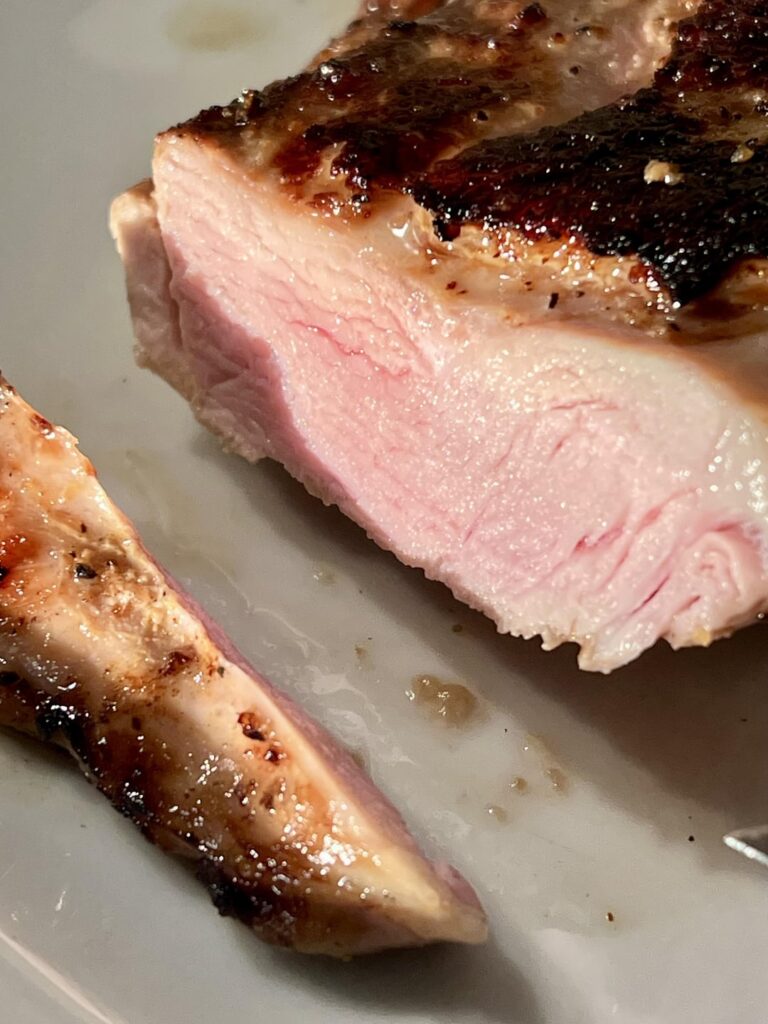 Duck breast with orange reduction