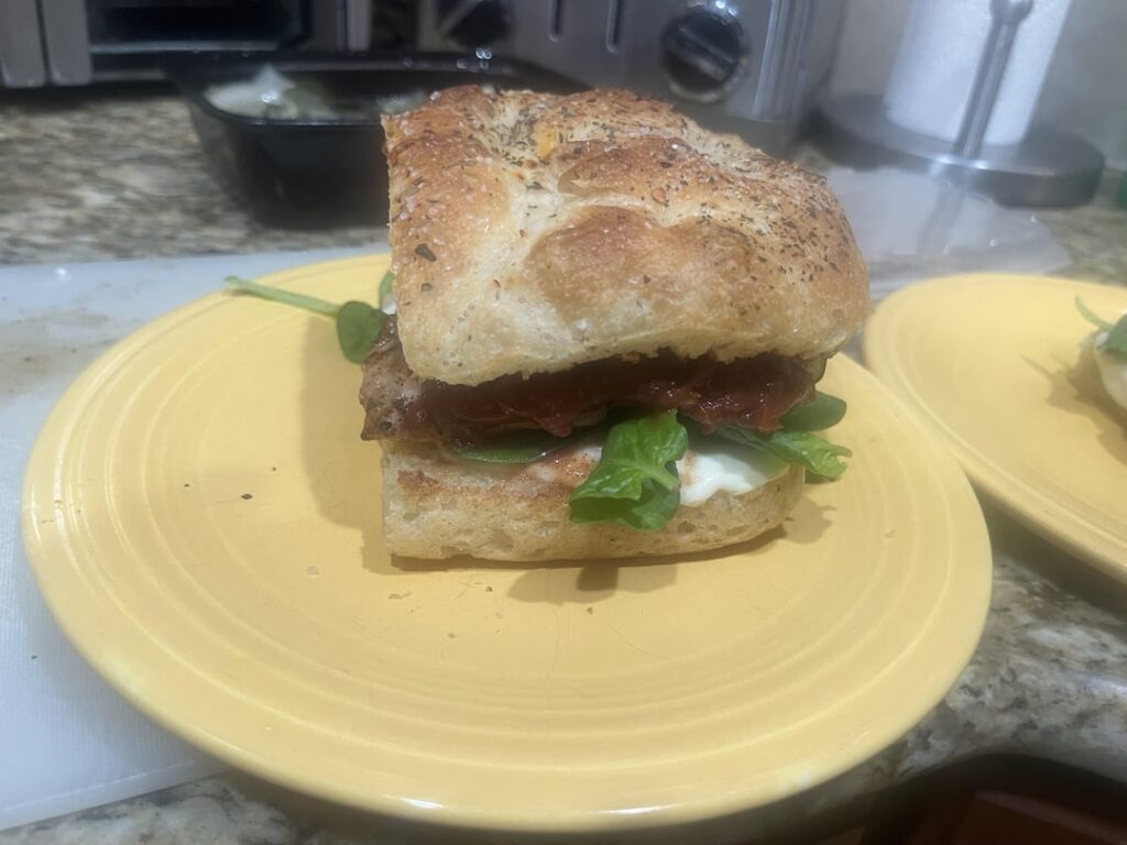 Grilled chicken and mozzarella