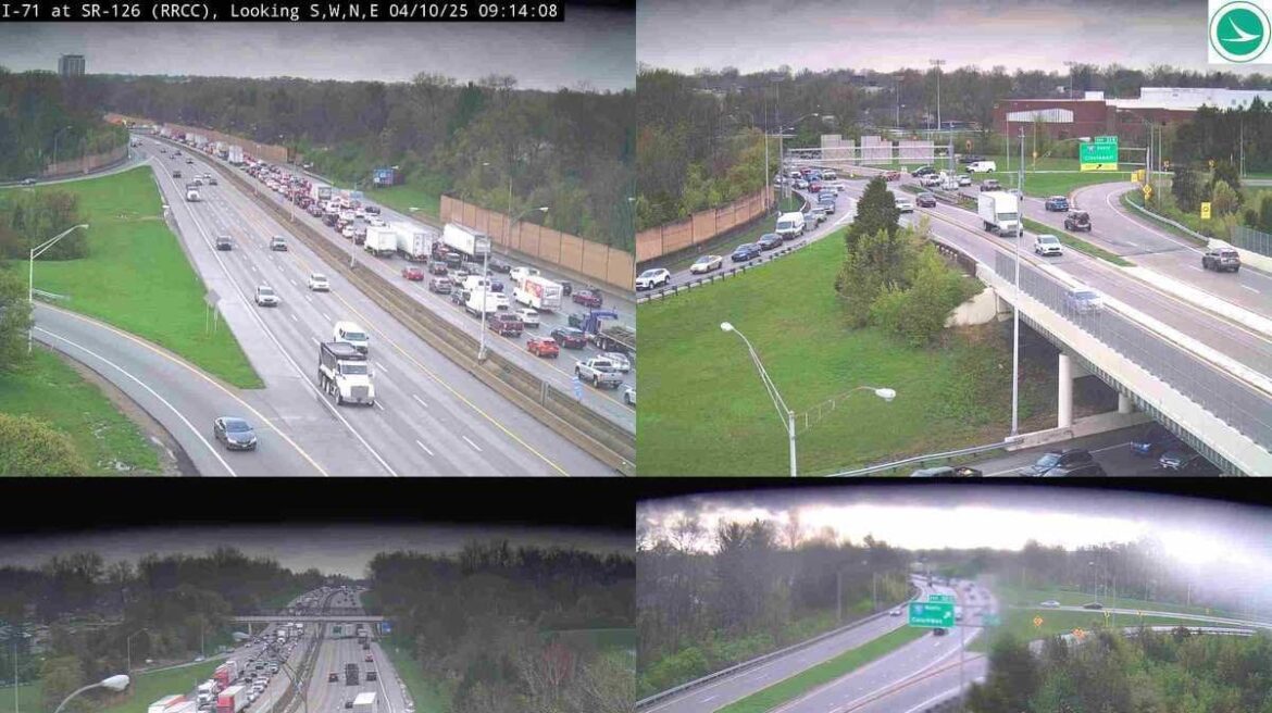 I71 in Cincinnati remains closed after a semi carrying 40,000 lbs of cheese overturned