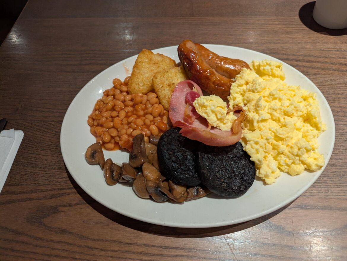 Cotton Mill Kilmarnock £10.99 including unlimited drinks toast, pastry's etc ( it's attached to a Premier Inn...but not part of it 🤔