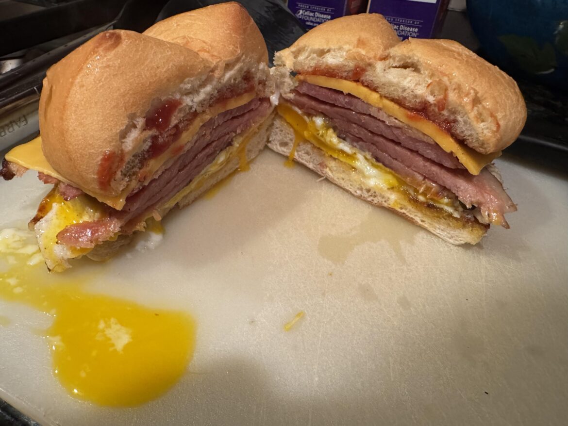 Easter leftover sandwich