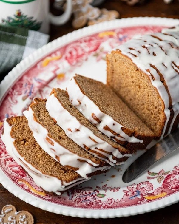 iced gingerbread loaf