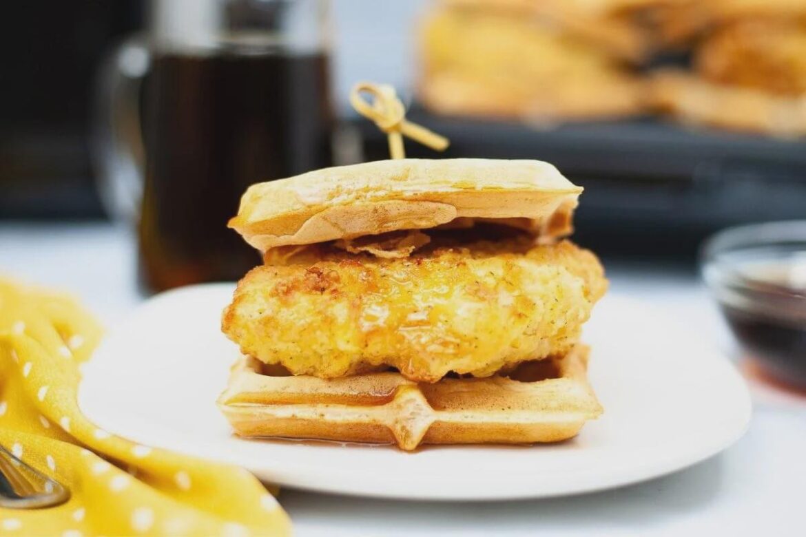 The Best Air Fryer Chicken and Waffles