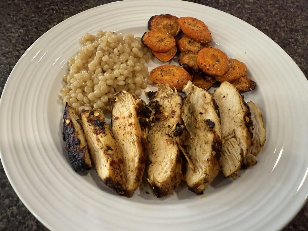 Yogurt-Marinated Chicken & Garlic Sauce…really good! Review Below ⬇️