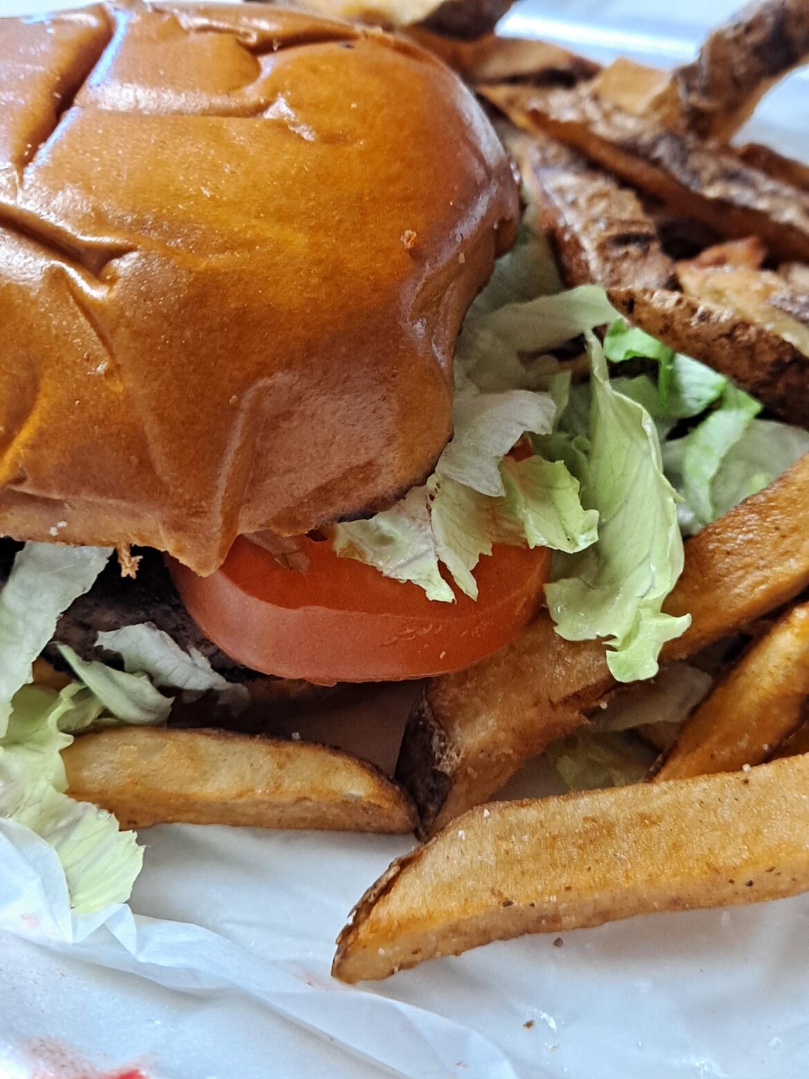 Time to dig into this is cheese burger before it gets cold.