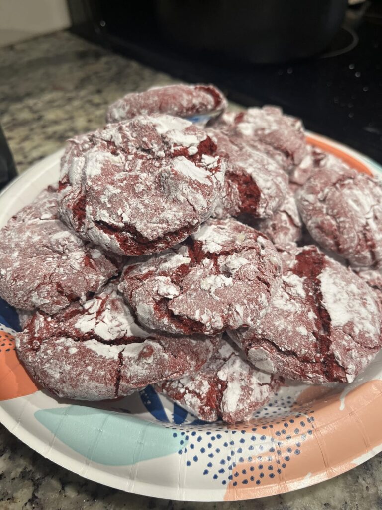 Red Velvet Chocolate Chip Cookies.