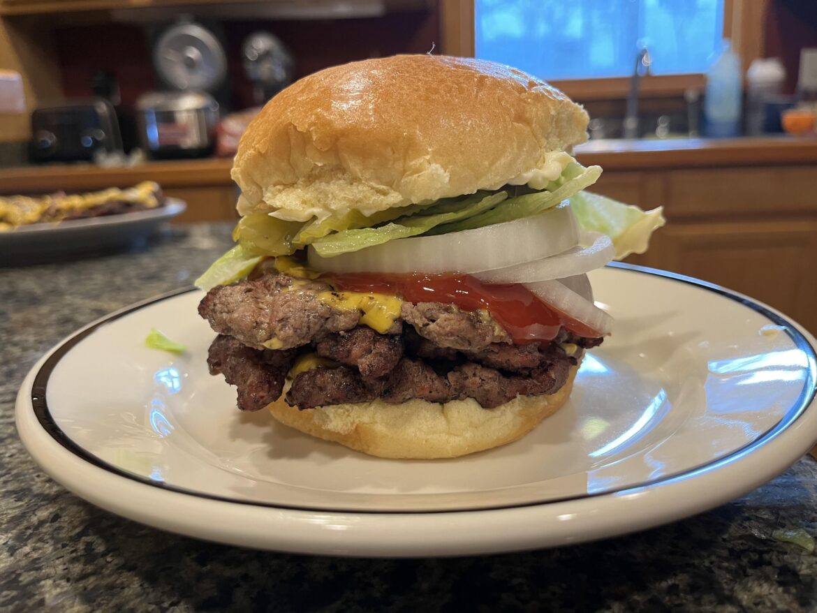 The burgers I grilled last night were the best I’ve ever had.