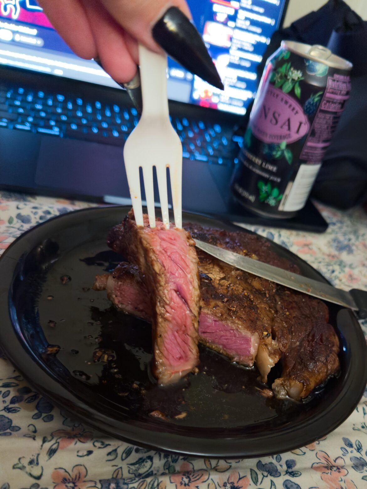 Had the most embarrassing date of my life. So 2am black garlic ribeye it is.