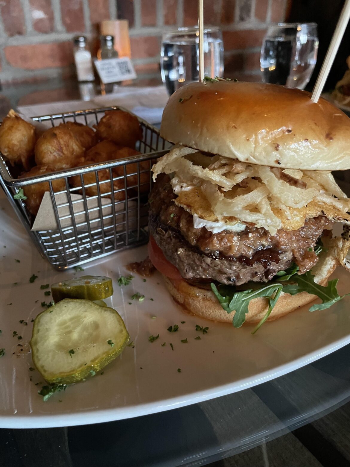 Burger out to eat with my Son