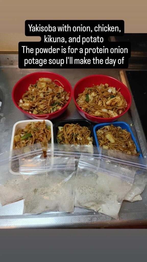 Meal prep this week! Sometimes you gotta use a spaghetti container for your snacks.