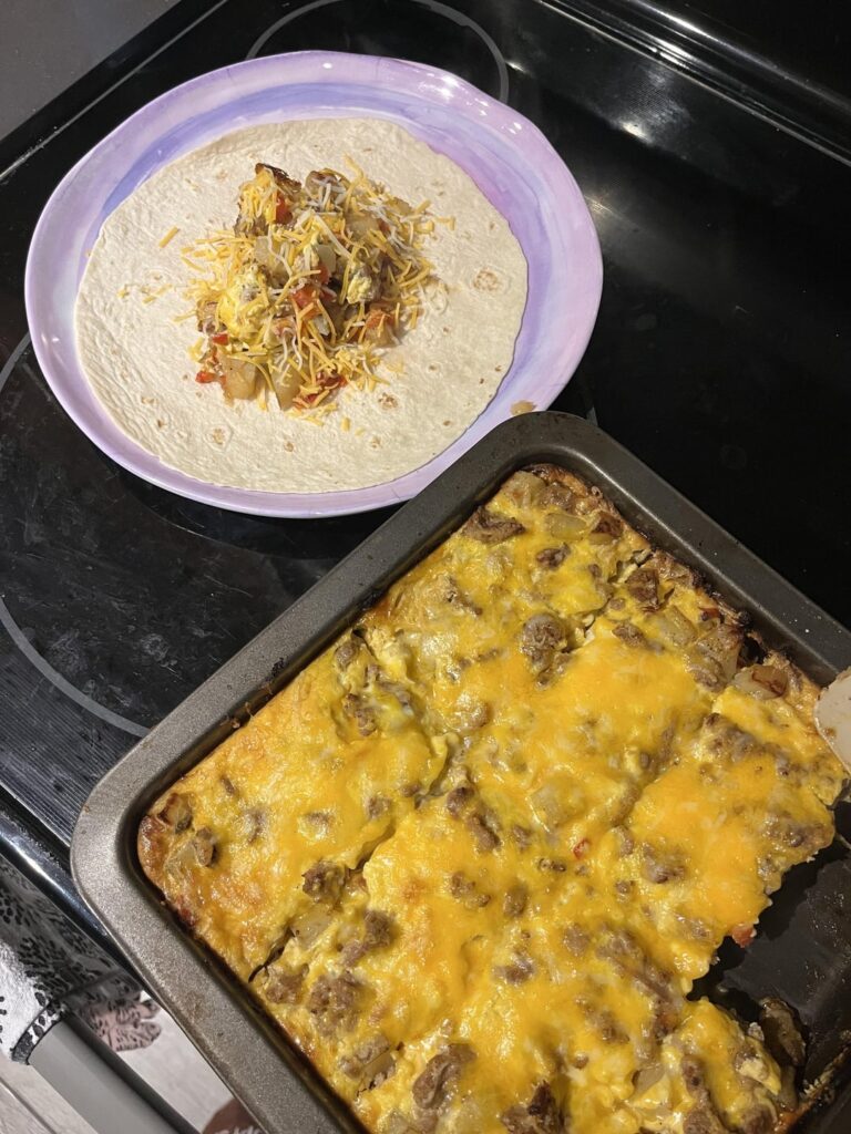 breakfast burritos (first try!)