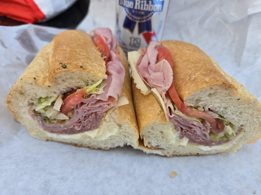 Salami, ham and pepperjack