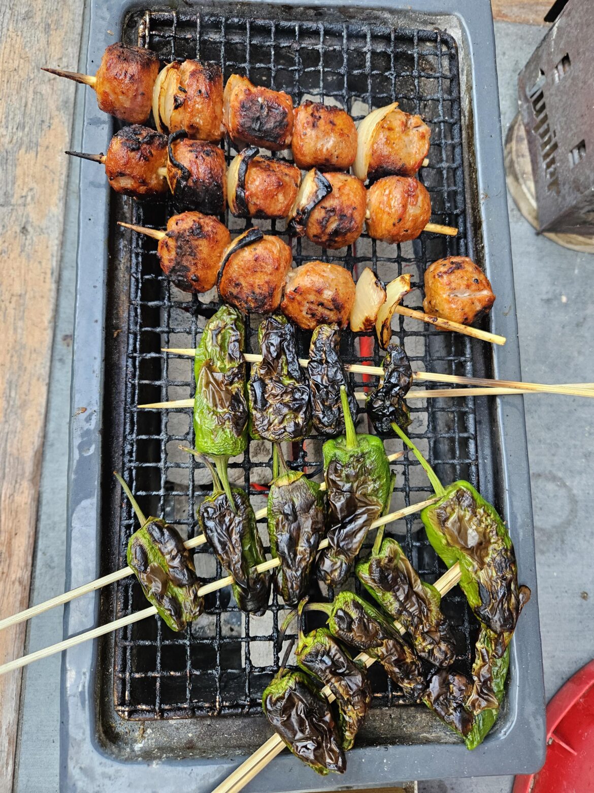 Do not skewer your peppers...