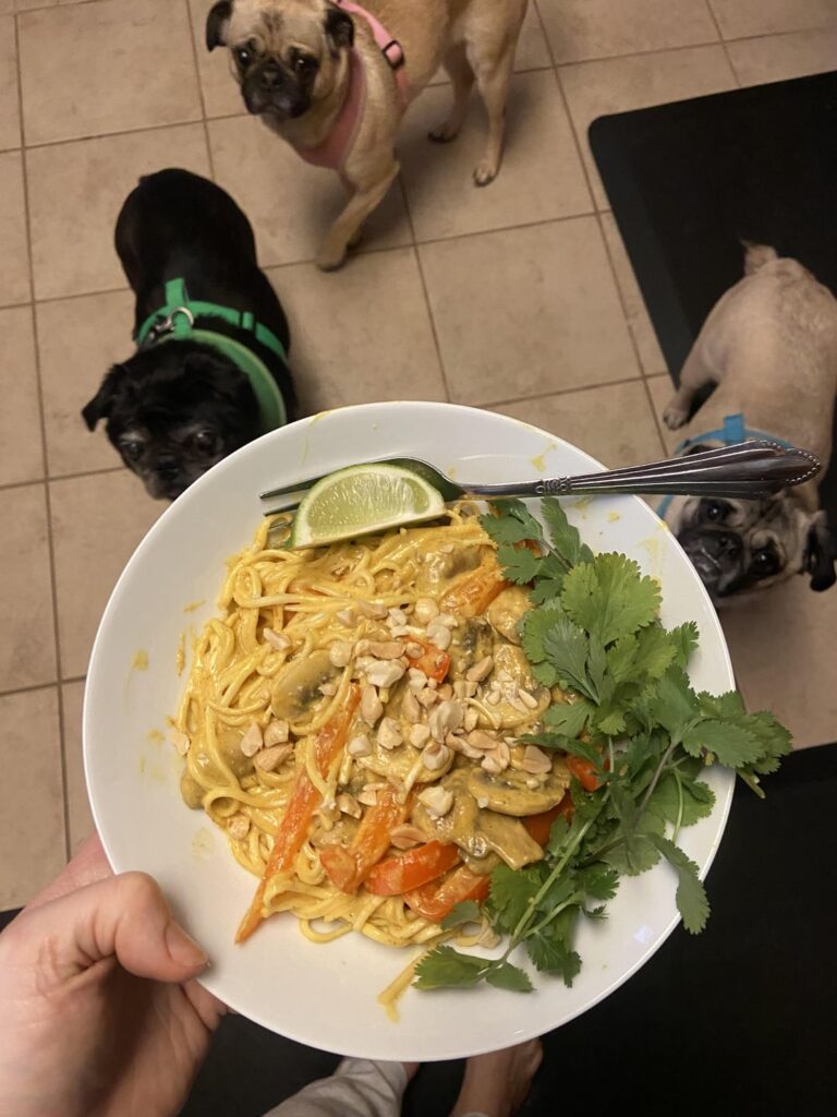 I hate cilantro so the first picture is my husband’s bowl and the second one is mine.