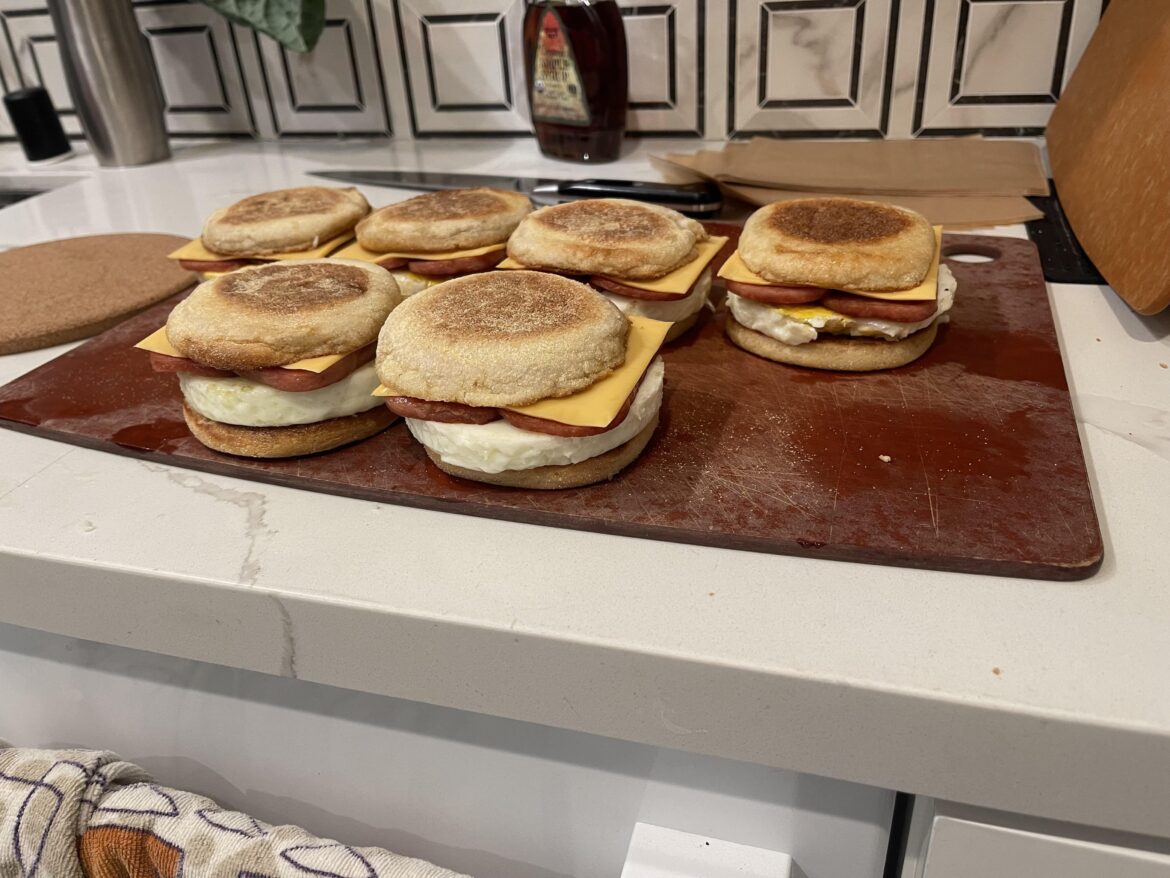 Spam and egg McMuffin (double egg)