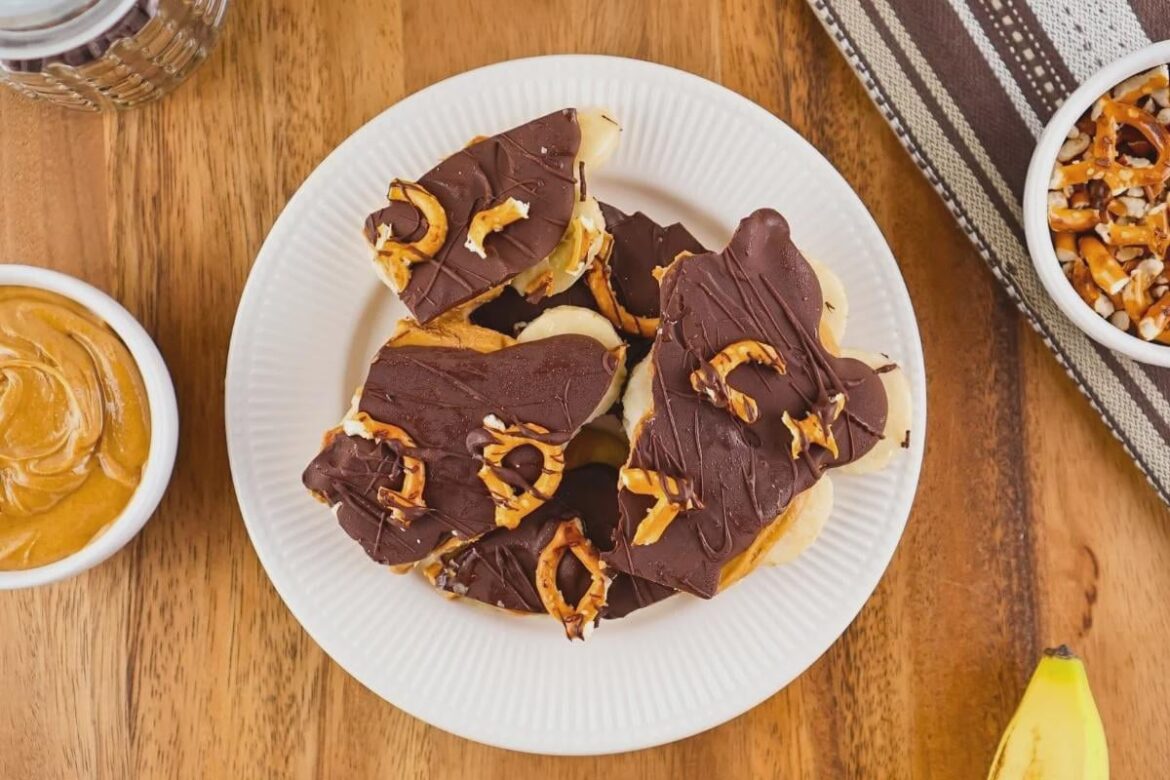 Chocolate Bark Recipe with Banana and Peanut Butter