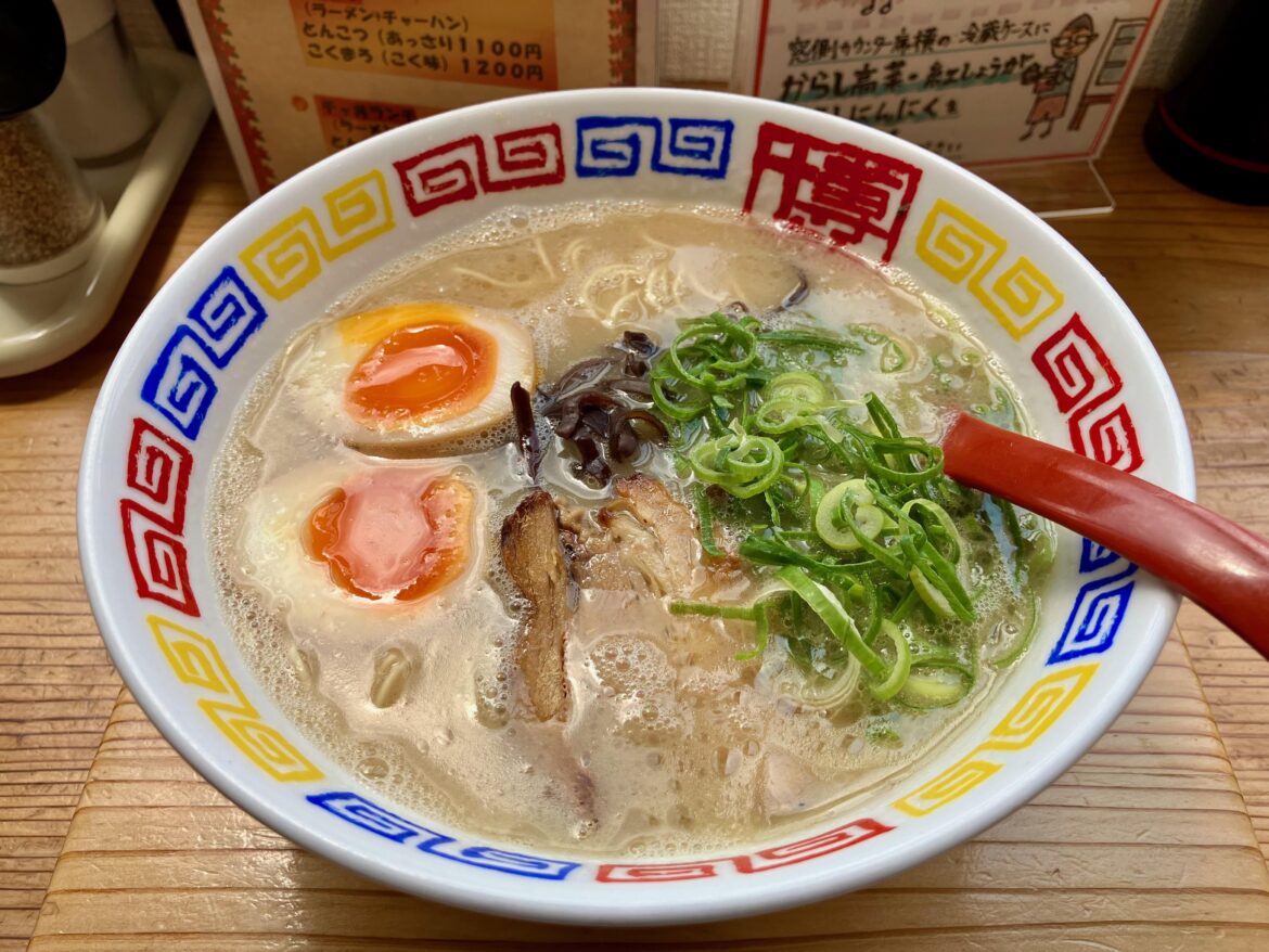 Celebrated my approval for Japanese permanent residency with 490 yen tonkotsu ramen in Fukuoka.