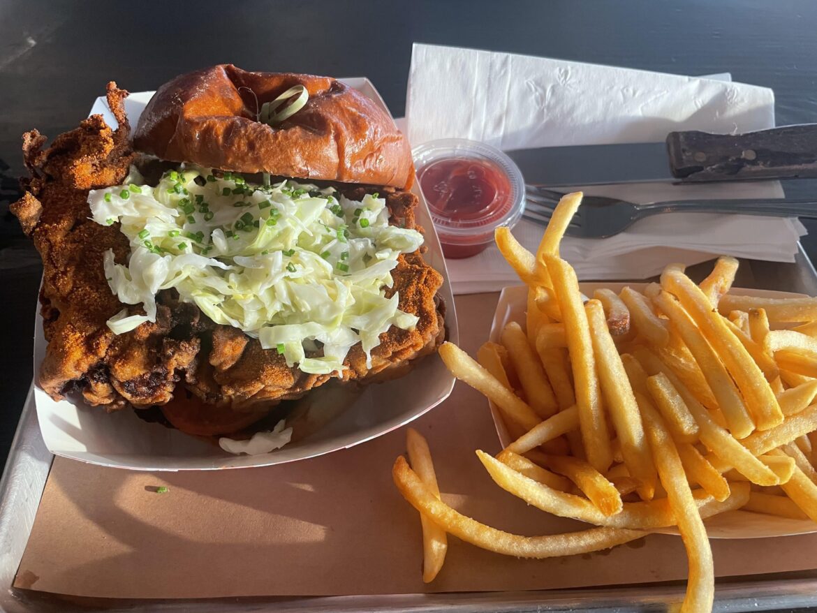 Spicy Fried Chicken Sandwich from Hermosa Brewery