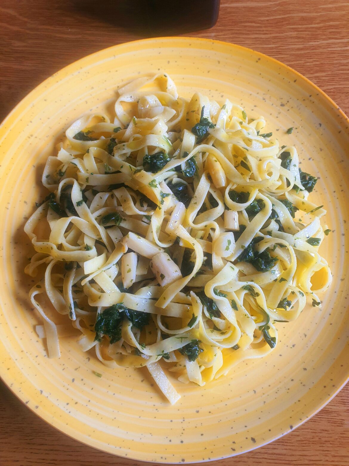 Tagliatelle... asparagus, silene vulgaris