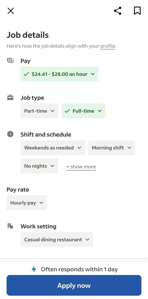 Head Chef position offering 24.41 an hour on the low end..