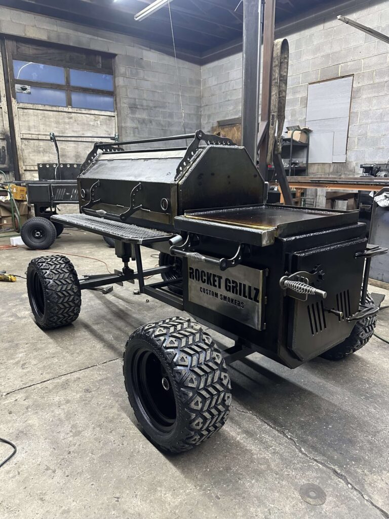 My new custom pit/grill/griddle from Rocket Grillz in NC.