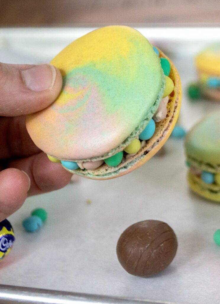 Cadbury Creme Egg Macarons for Easter Cadbury Creme Egg Macarons for Easter